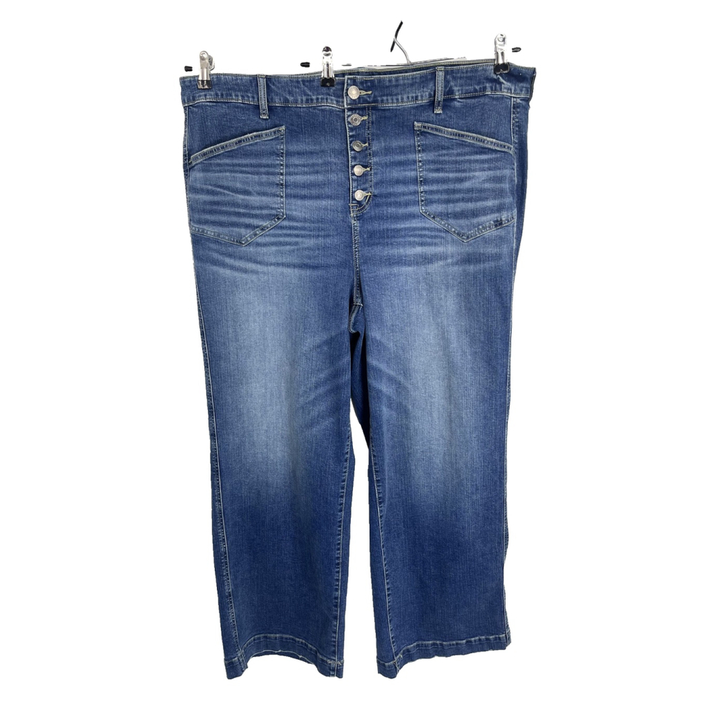 Torrid Jeans Womens 22‎ Tall High Rise Wide Leg Vintage Stretch Button Fly Plus